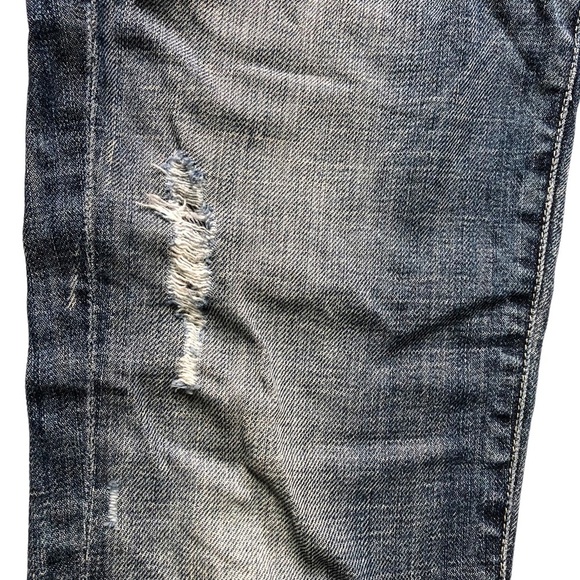 7FAM Crop Straight Leg Distressed Size 28 Capri Summer Jeans - Picture 6 of 13